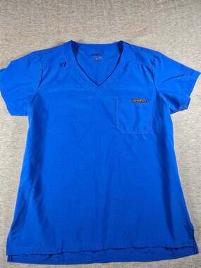 Monarch Uniforms Women's Premium Stretch One Pocket V-Neck Scrub Top in Royal Bl